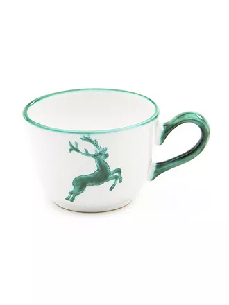 GMUNDNER KERAMIK | Kaffeetasse glatt "Grüner Hirsch" 0,19l | 
